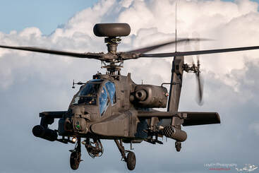 AH-64 Apache with Longbow radar in flight